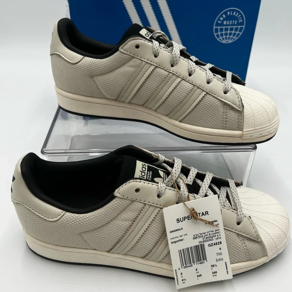 Adidas Superstar Originals Aluminum Core Black GZ4828 Mens Size 6.5 New